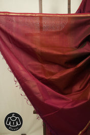 Brick Red  Maheshwari Saree - SRBRMS1258