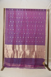 Blue-Purple Tissue Banarasi Silk Saree - SRBPTBSS30