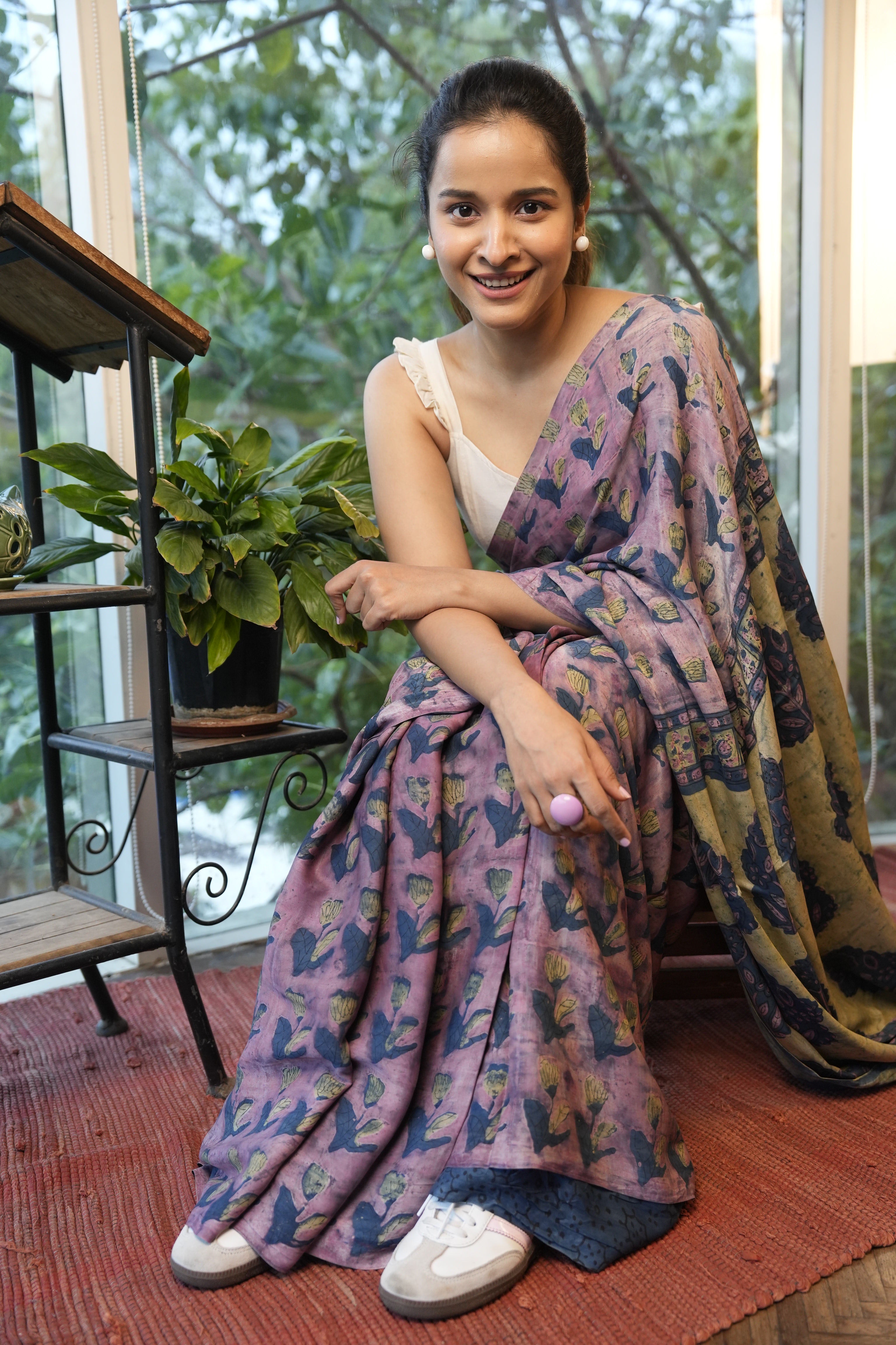 Mauve Pink HBP Modal Silk Saree - SRMPMSS555