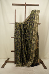 Black Modal Silk Saree -SRBMSS776