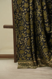 Black Modal Silk Saree -SRBMSS776