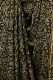 Black Modal Silk Saree -SRBMSS776