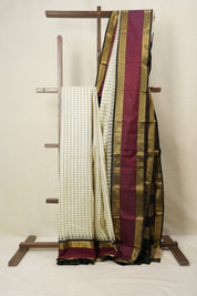 Cream Kanjivaram Silk Saree - SRCKSS939