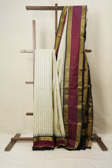 Cream Kanjivaram Silk Saree - SRCKSS939