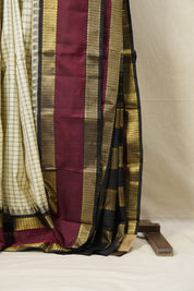 Cream Kanjivaram Silk Saree - SRCKSS939
