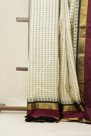 Cream Kanjivaram Silk Saree - SRCKSS939