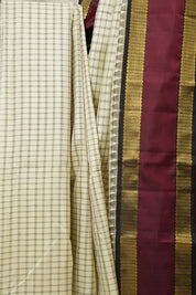Cream Kanjivaram Silk Saree - SRCKSS939