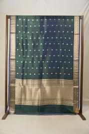 Peacock Green Tissue Banarasi Silk Saree - SRPGTBSS42