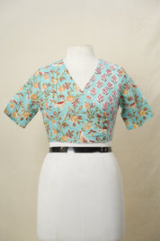 Aqua HBP Cotton Angarakha Neck Blouse - SRACANB177