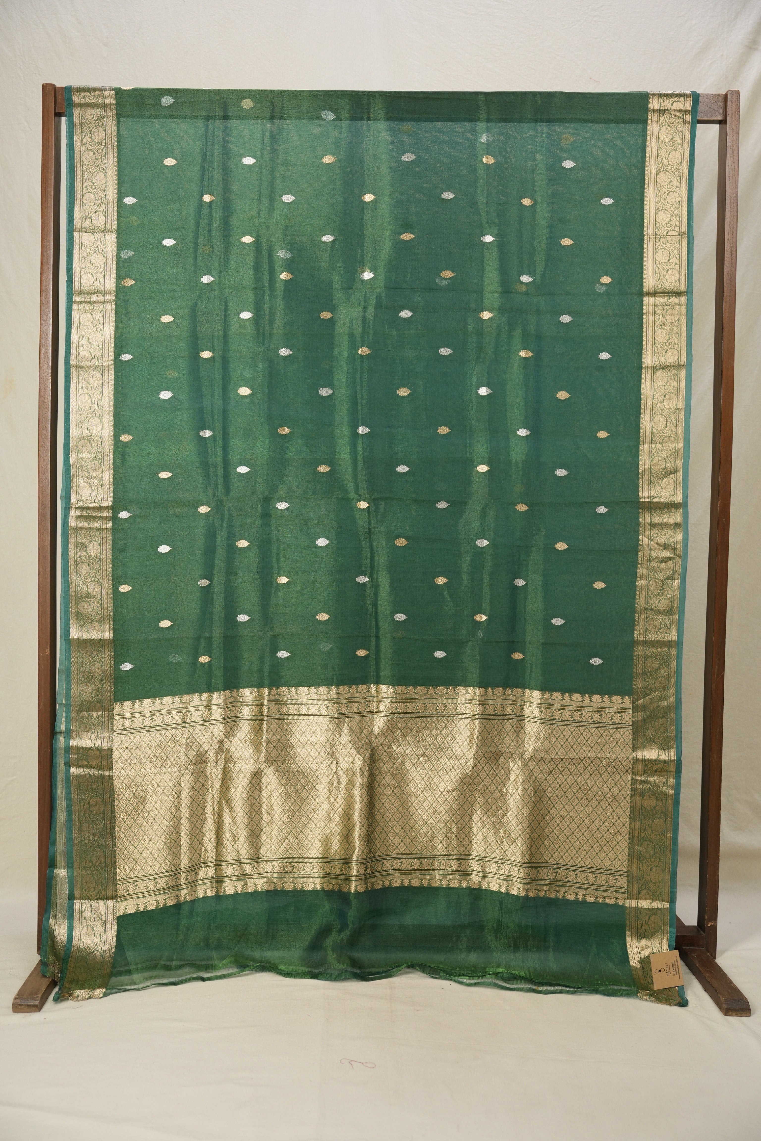 Rama Green Tissue Banarasi Silk Saree - SRRGTBSS33