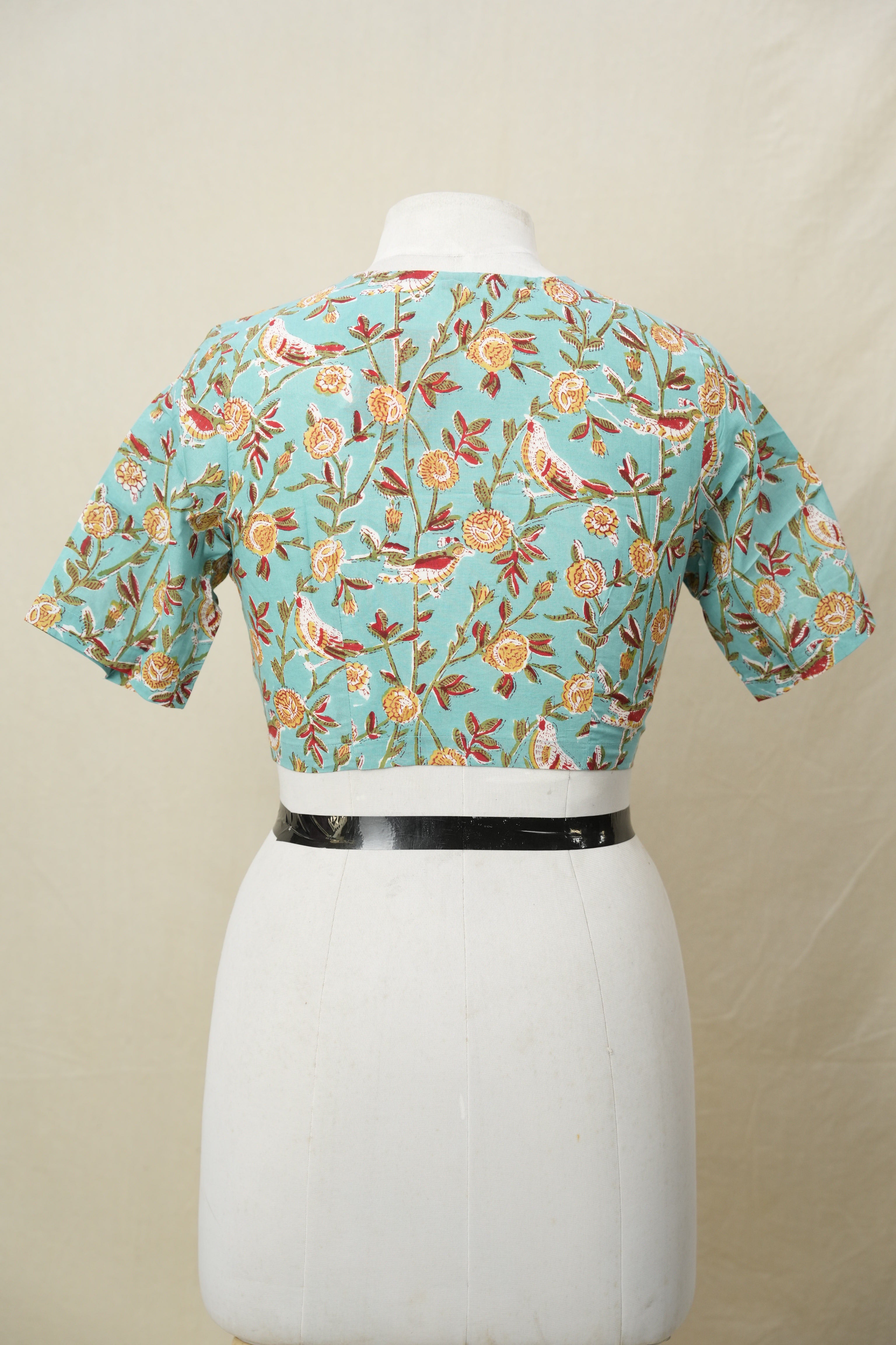 Aqua HBP Cotton Angarakha Neck Blouse - SRACANB177