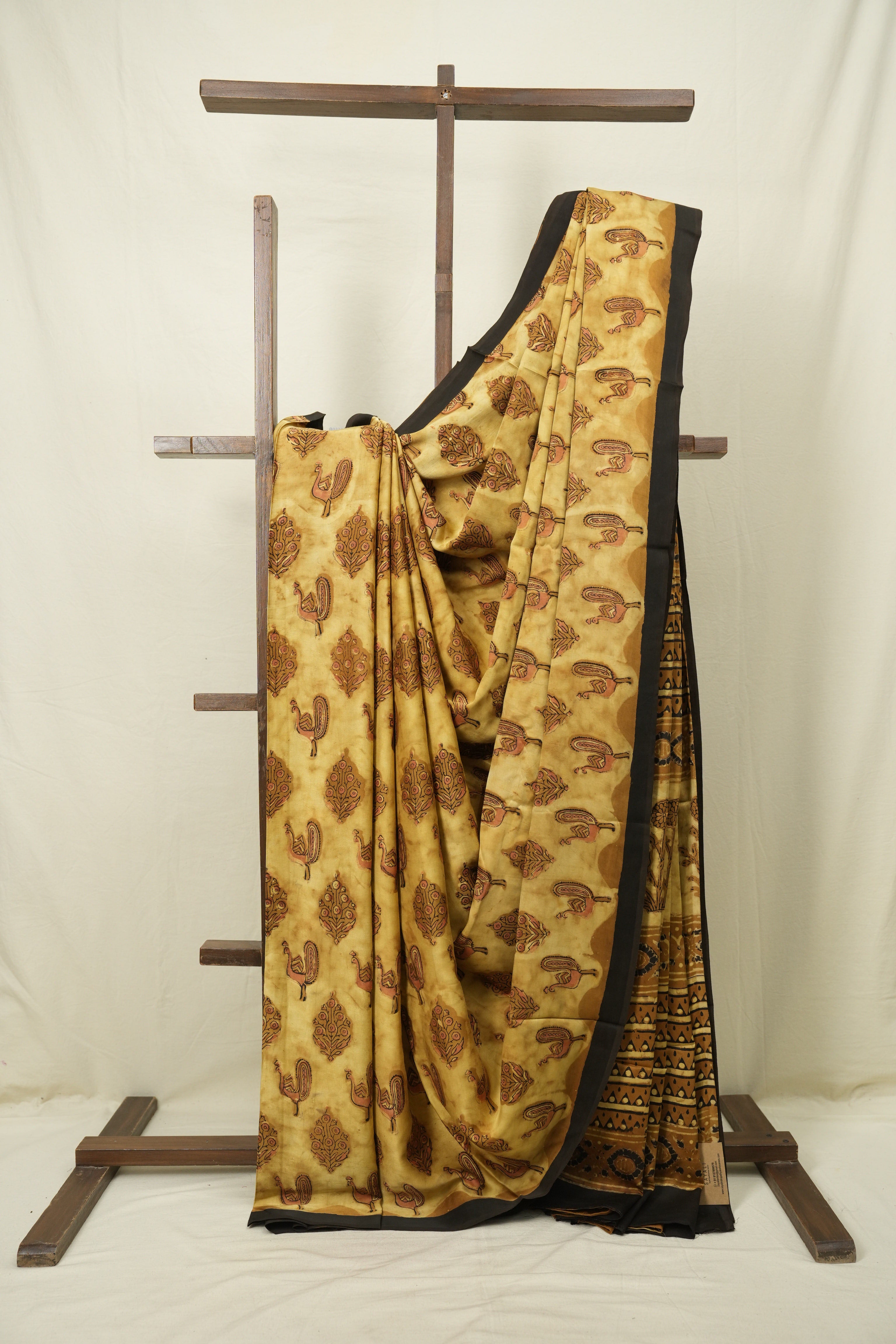 Mustard HBP Modal Silk Saree - SRMMSS713