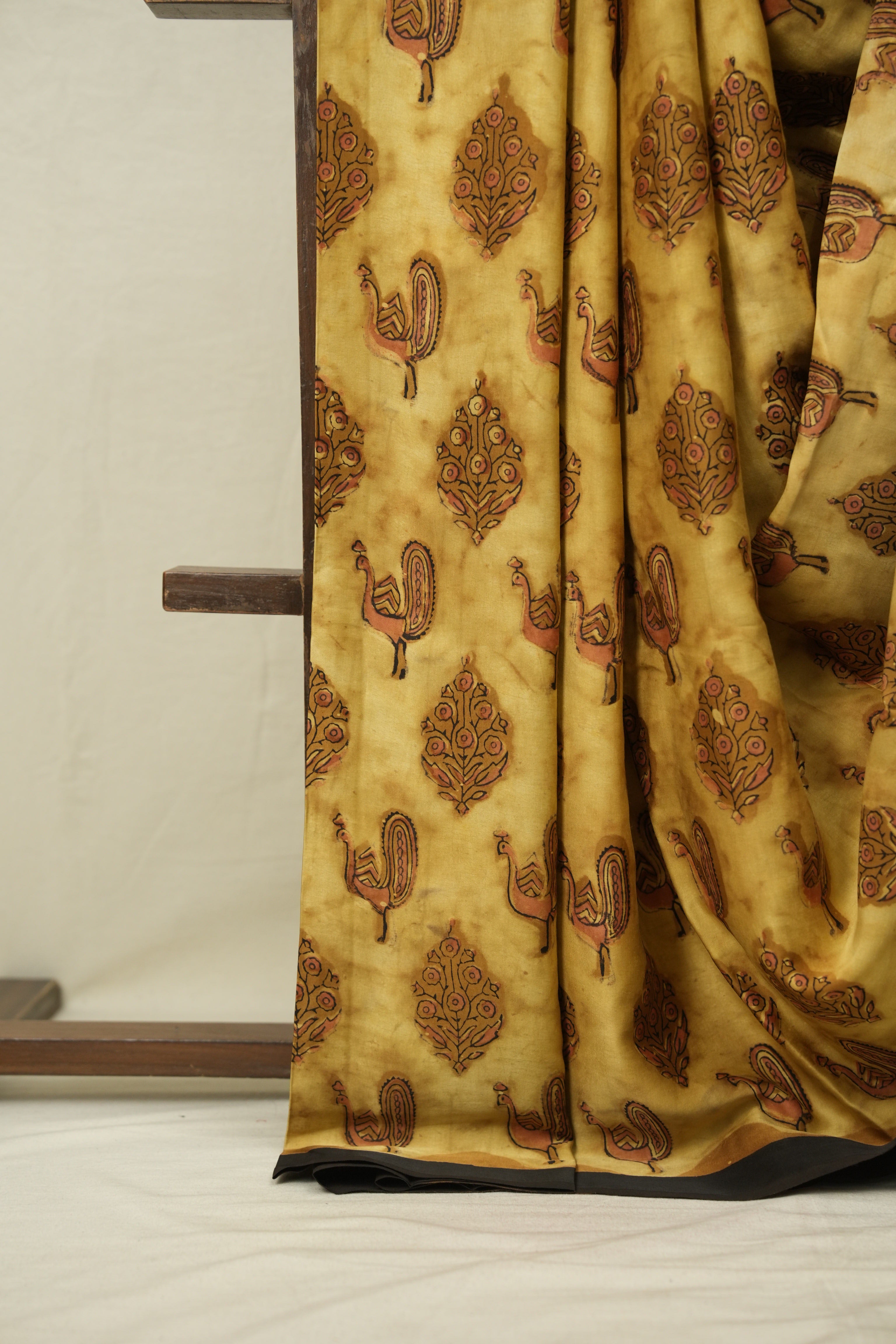 Mustard HBP Modal Silk Saree - SRMMSS713