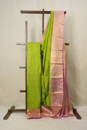 Parrot Green Kanjeevaram Silk Saree - SRPGKSS945