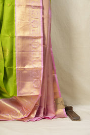 Parrot Green Kanjeevaram Silk Saree - SRPGKSS945