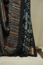 Blue HBP Modal Silk Saree - SRBMSS712