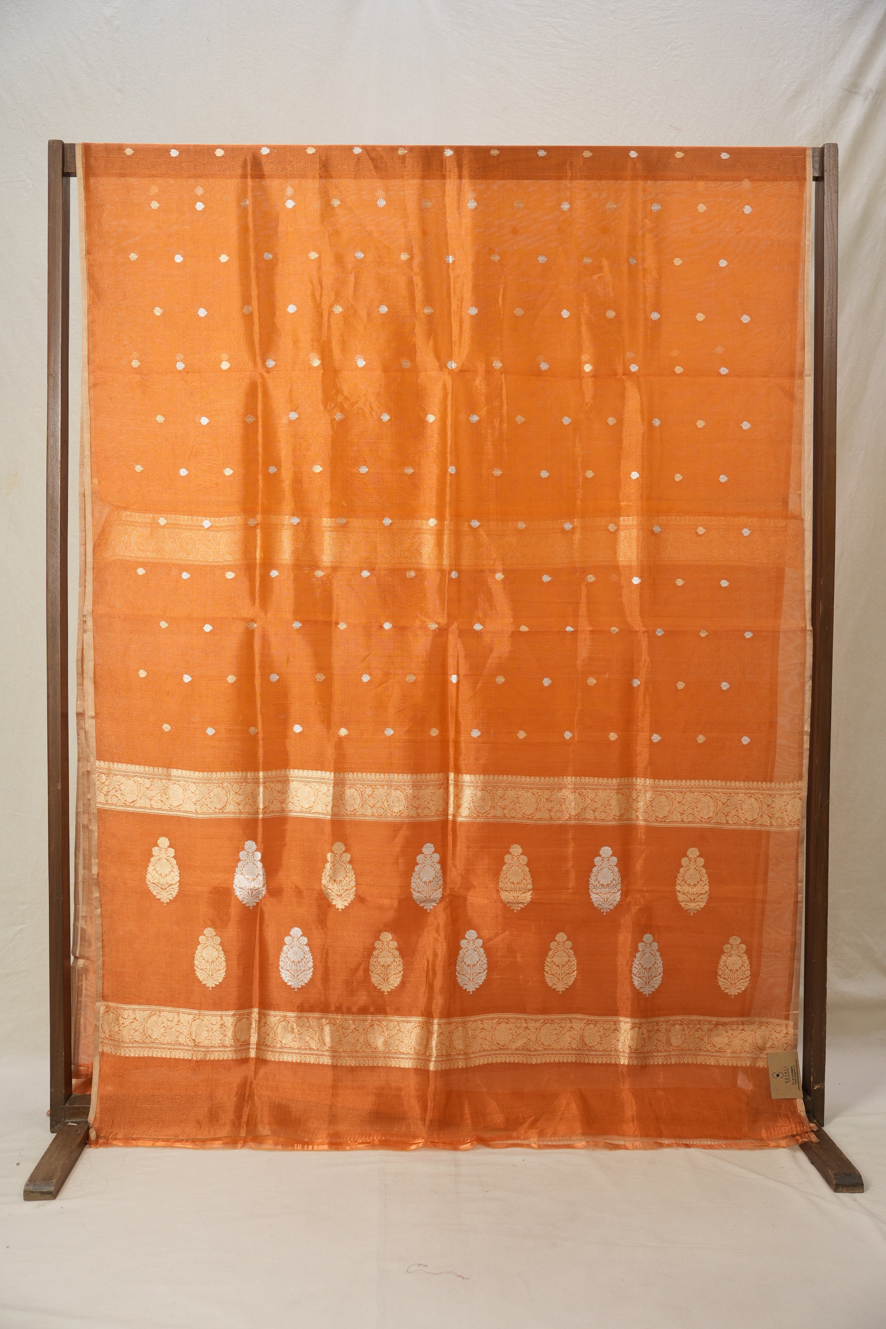 Orange Tissue Banarasi Silk Saree - SROTBSS49