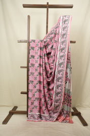 Peach Modal Silk Saree -SRPMSS768