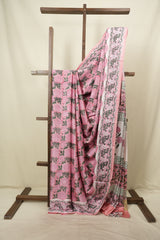 Peach Modal Silk Saree -SRPMSS768