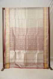 Cream Tissue Banarasi Silk Saree - SRCTBSS013