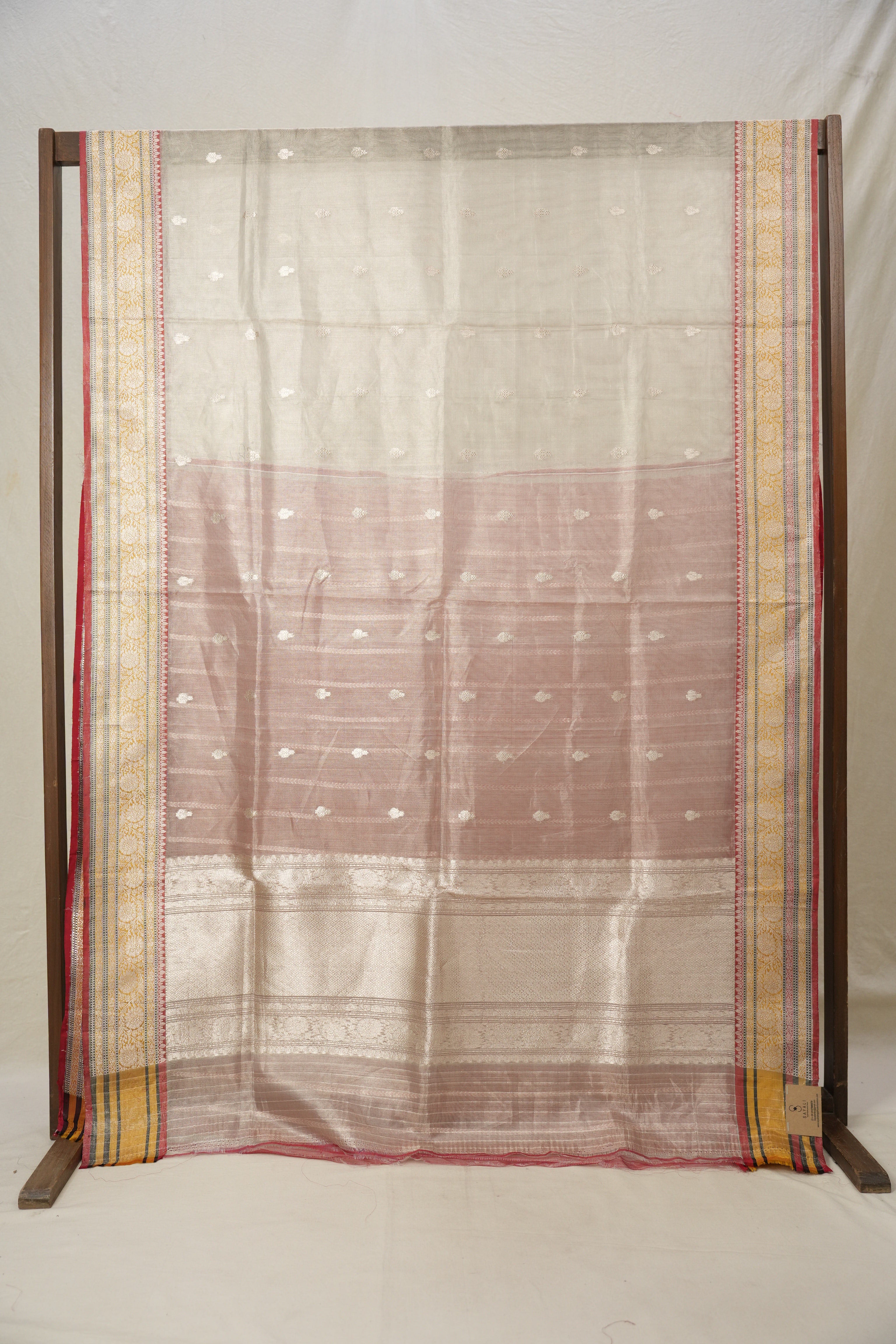 Cream Tissue Banarasi Silk Saree - SRCTBSS013