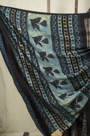 Blue HBP Modal Silk Saree - SRBMSS712