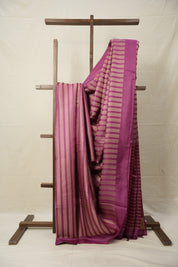 Magenta Tussar Silk Saree - SRMTSS1593