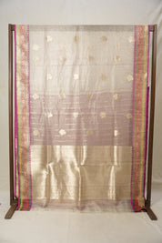 Golden Cream Tissue Banarasi Silk Saree - SRGCTBSS016