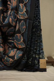 Black Modal Silk Saree -SRBMSS756