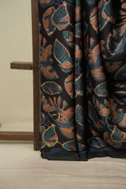 Black Modal Silk Saree -SRBMSS756