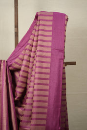 Magenta Tussar Silk Saree - SRMTSS1593