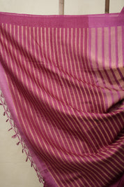 Magenta Tussar Silk Saree - SRMTSS1593