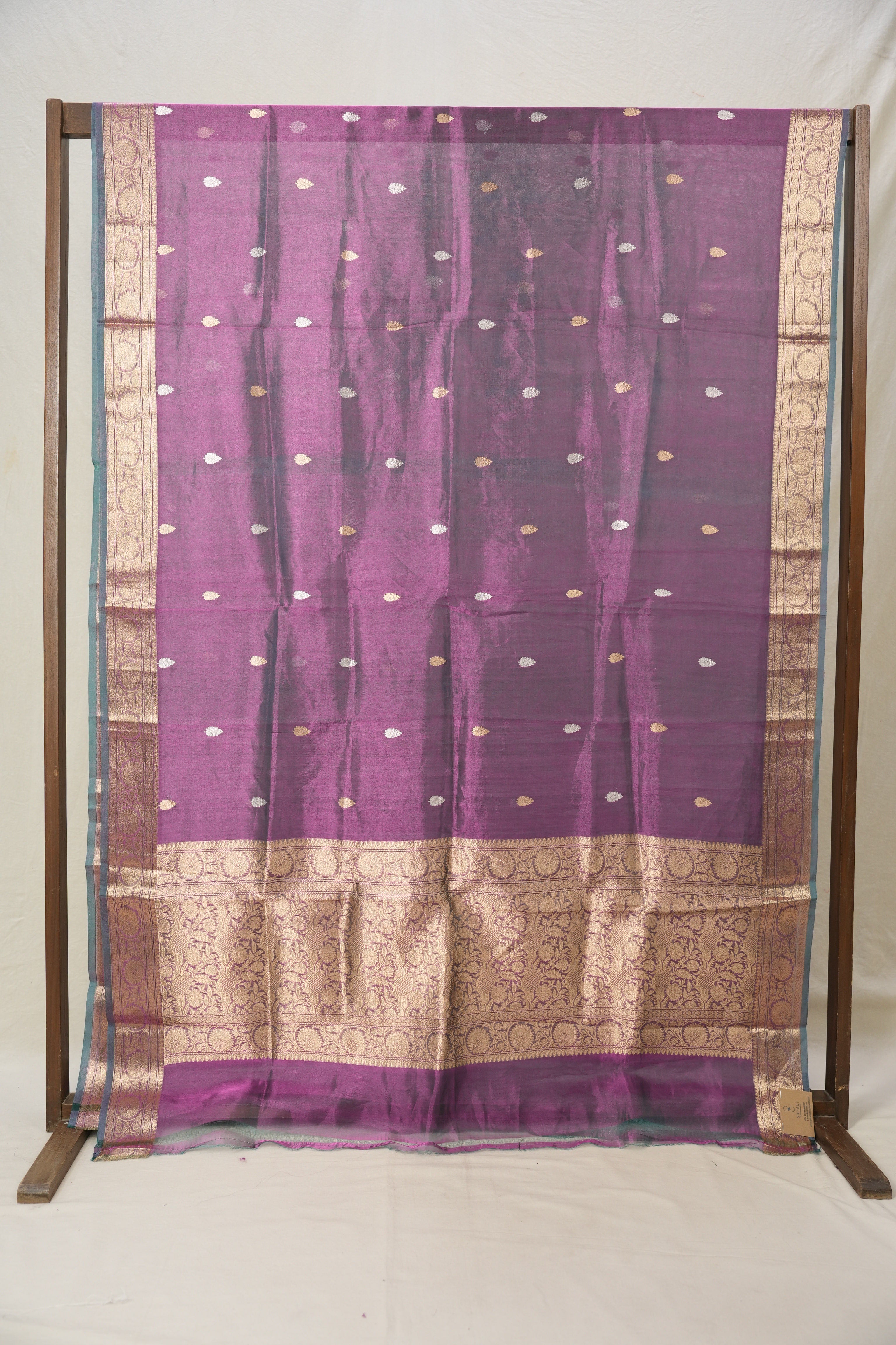 Two Tone Purple Tissue Banarasi Silk Saree - SRTTPTBSS41