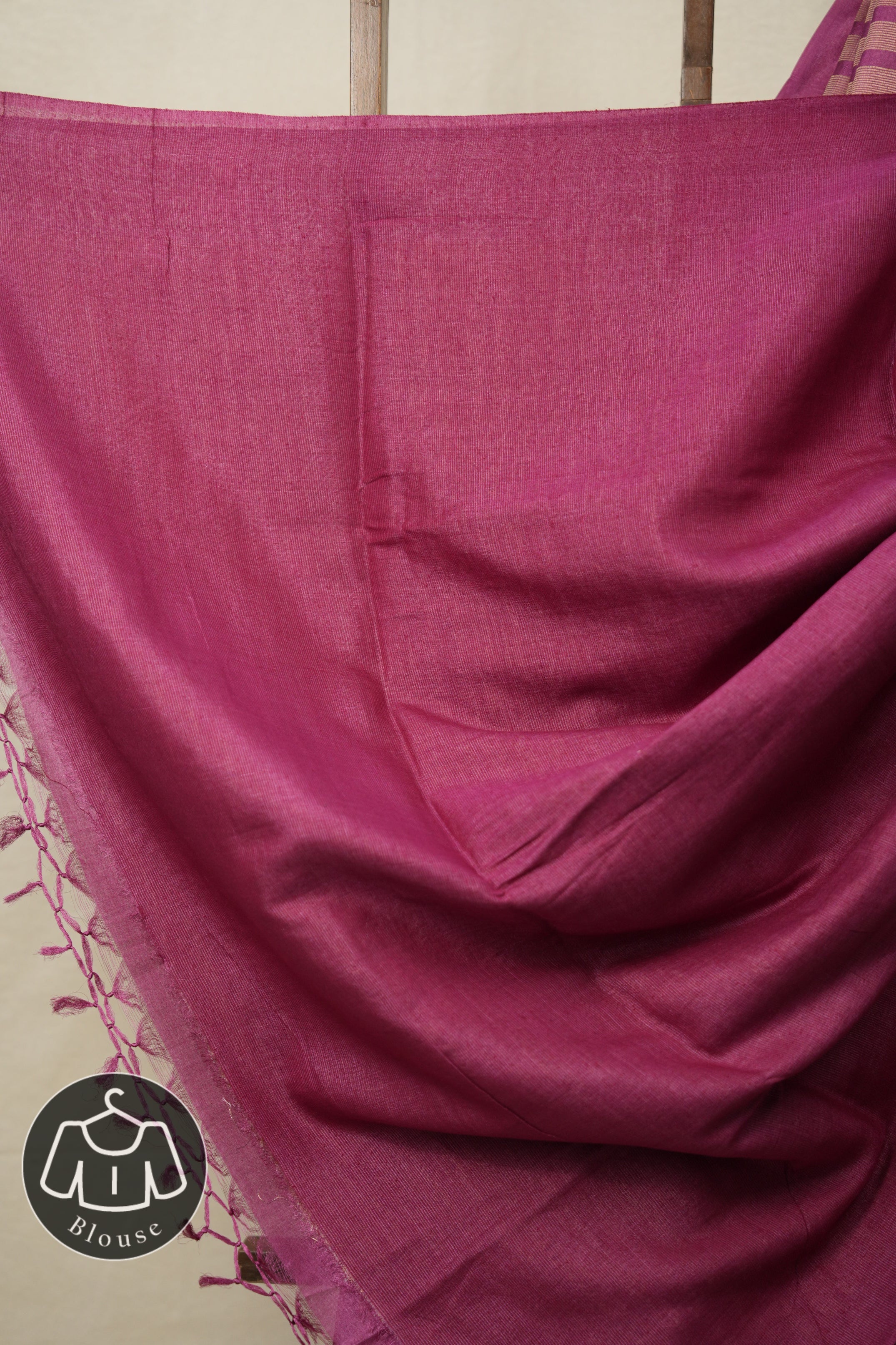 Magenta Tussar Silk Saree - SRMTSS1593