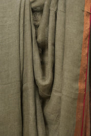 Kashish Plain Linen Saree With Red Tassels - SRKPLS528