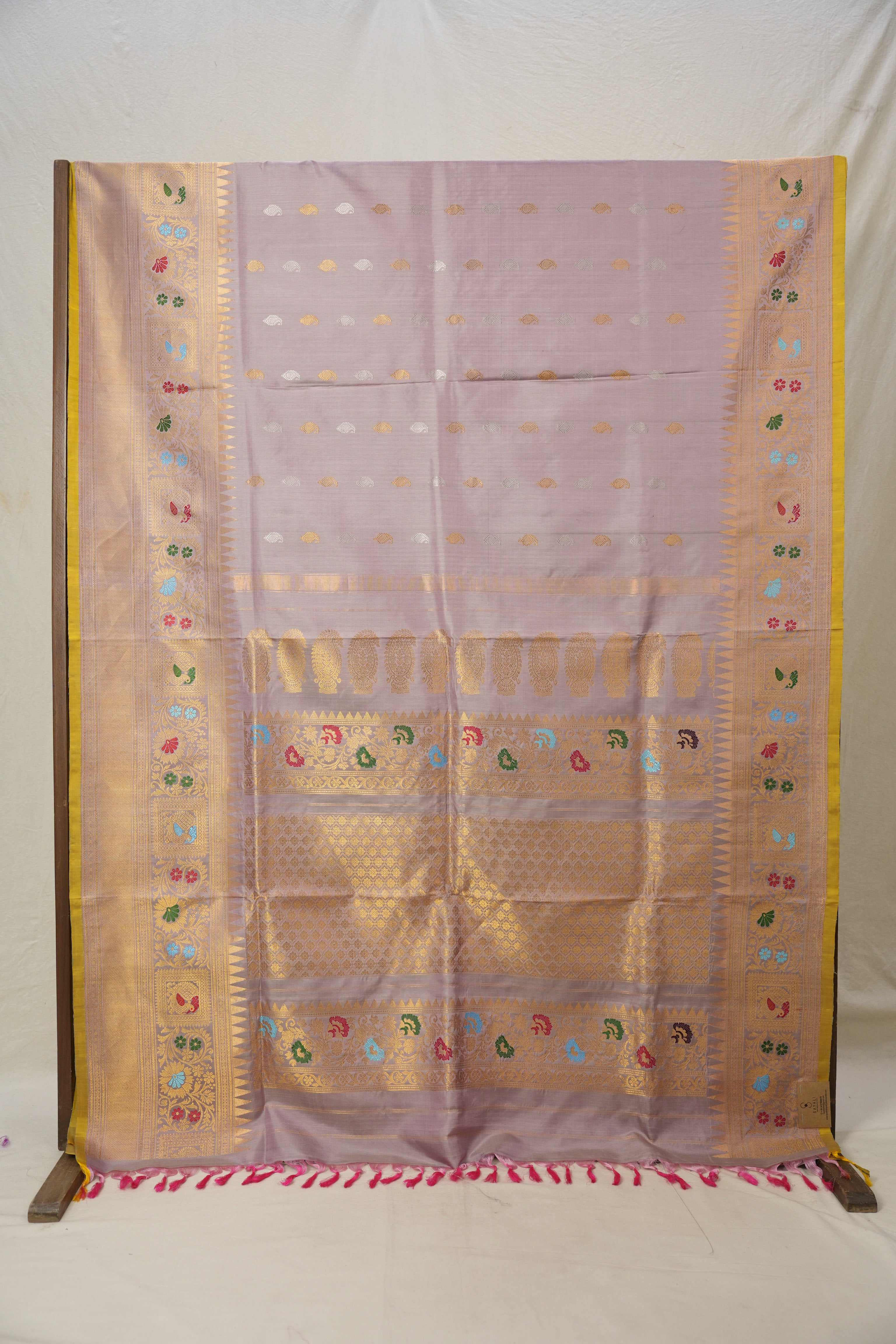 Dusty Pink Gadwal Silk Saree - SRDPGSS464