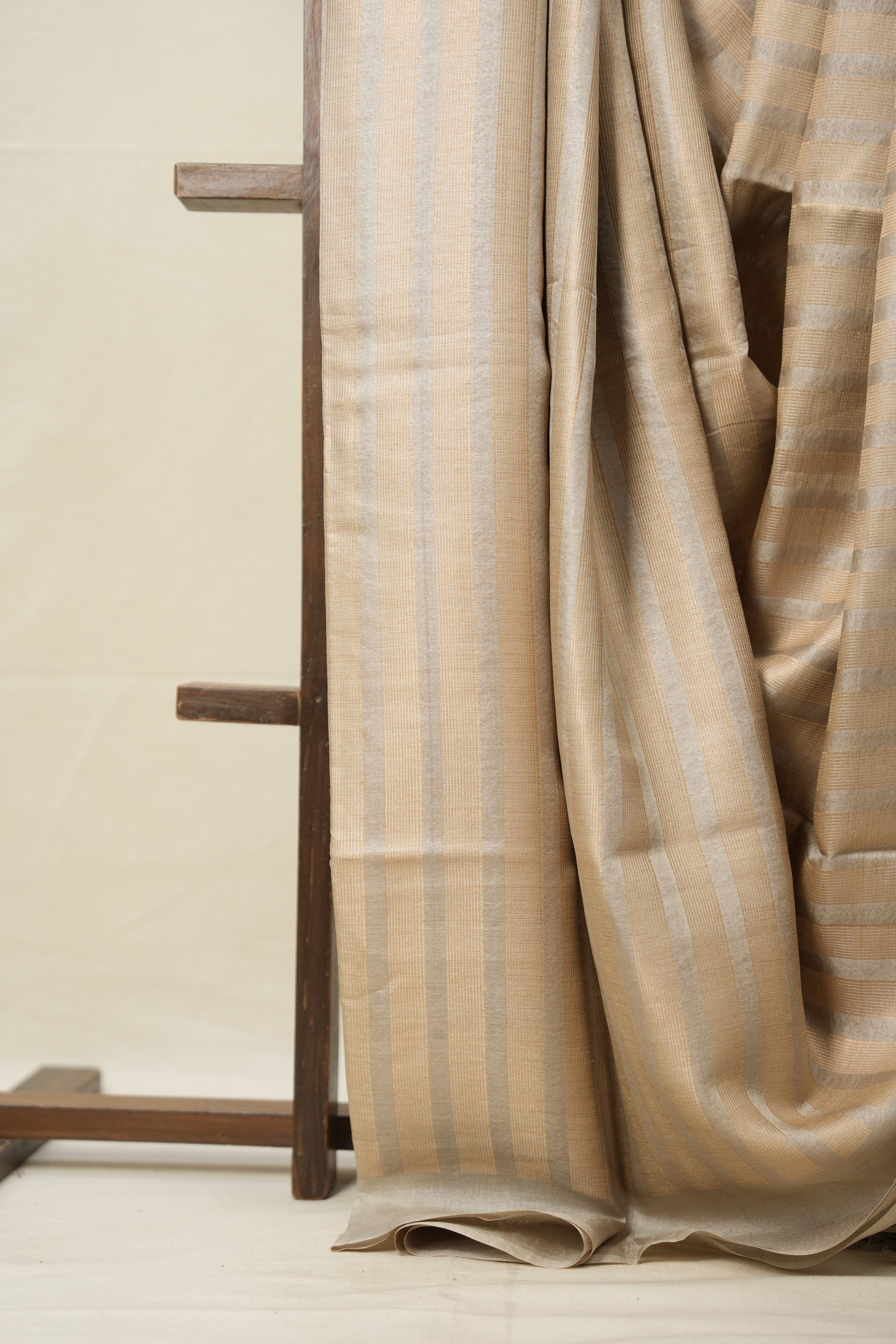 Light Beige Tussar Silk Saree - SRLBTSS1602