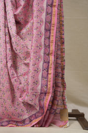 Pink HBP Cotton Silk Saree With Chanderi Border - SRPCSS1377