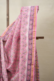 Pink HBP Cotton Silk Saree With Chanderi Border - SRPCSS1377
