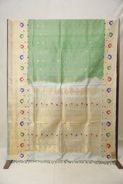 Pastel Green Gadwal Silk Saree - SRPGGSS589