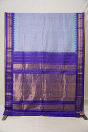 Dual Tone Blue Gadwal Silk Saree - SRDTBGSS619