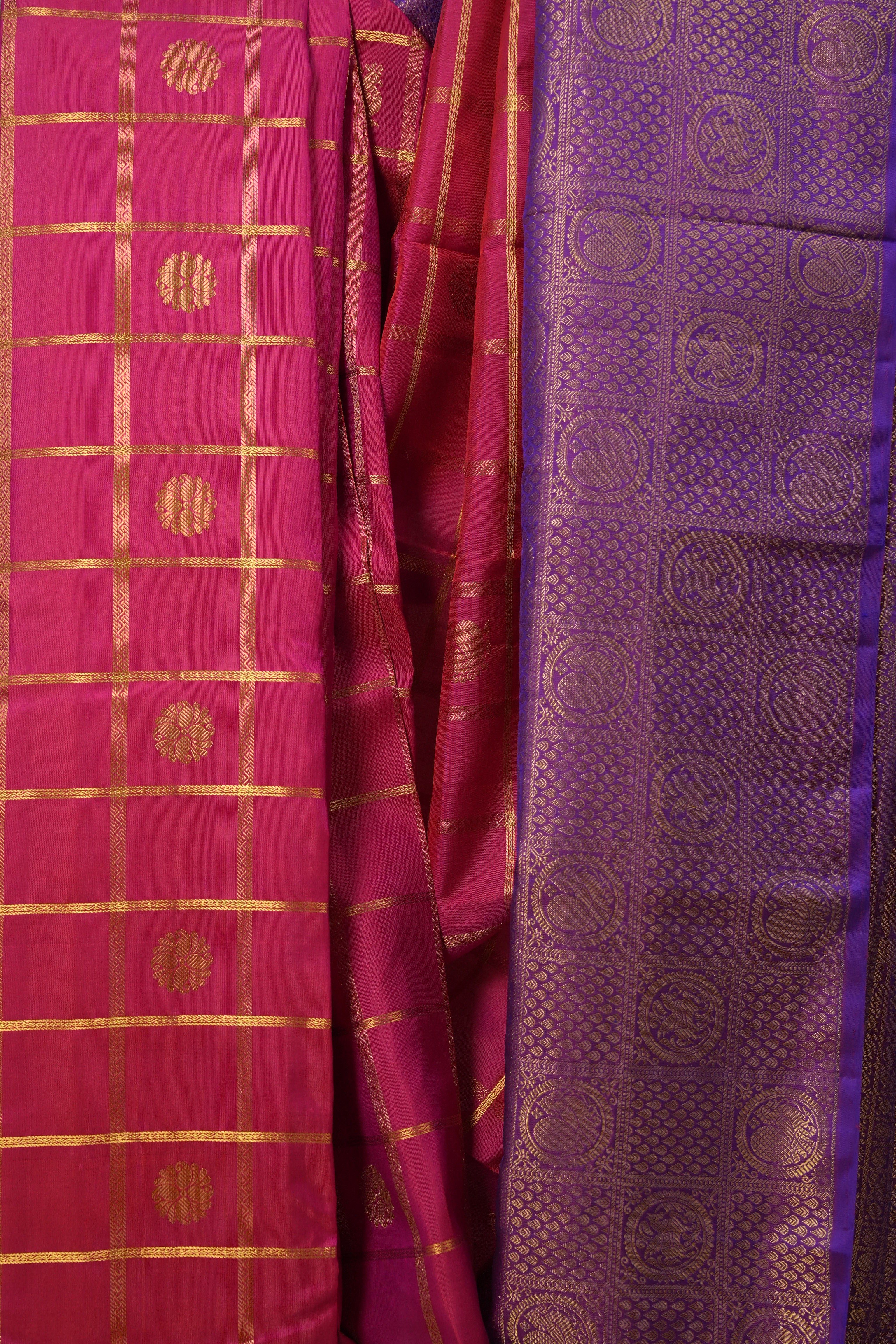 Rani Pink Kanjivaram Silk Saree - SRRPKSS933