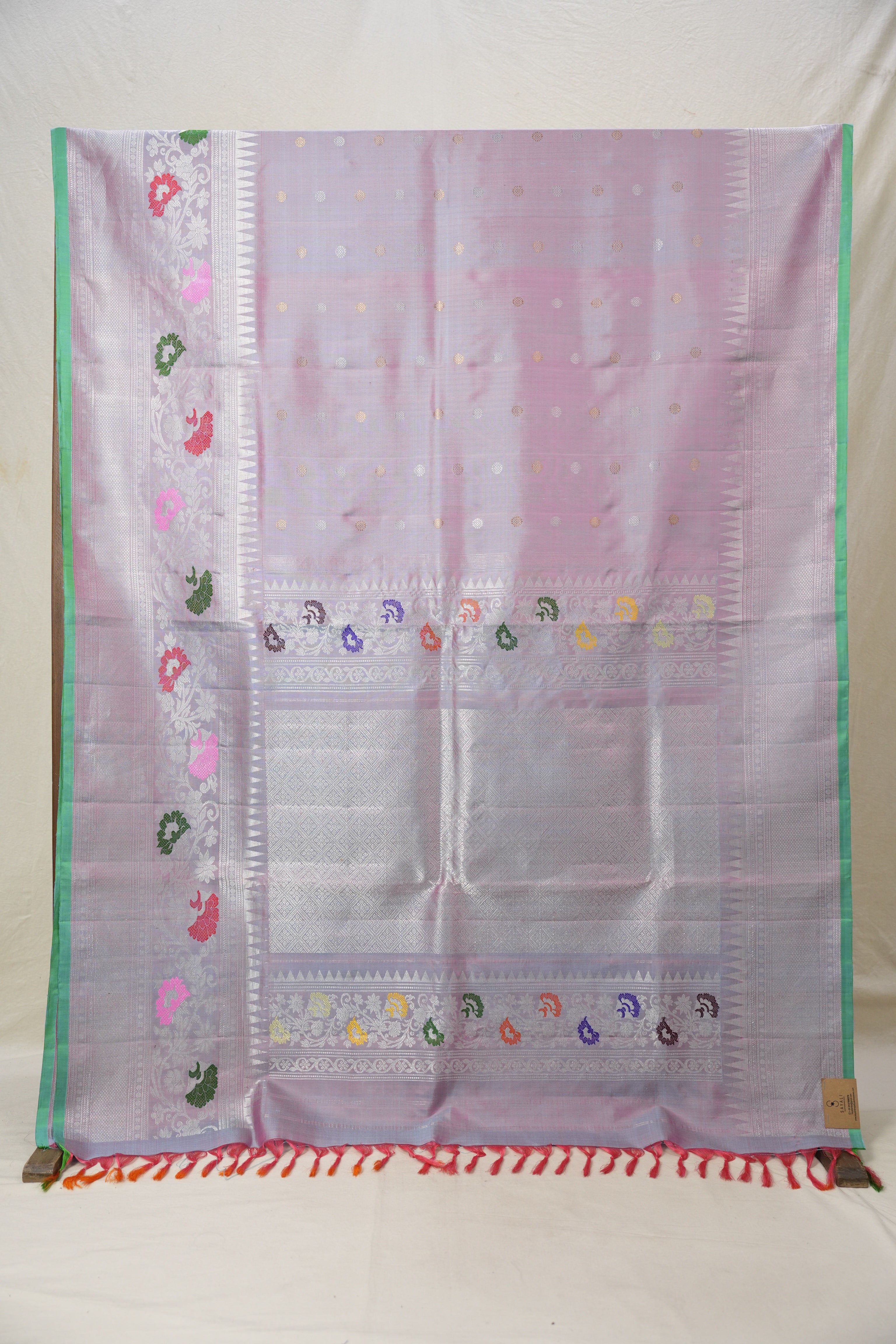Two Tone Pink Gadwal Silk Saree - SRTTPGSS579