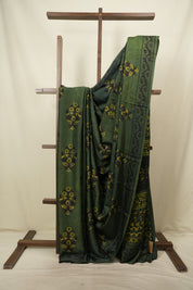 Green Modal Silk Saree -SRGMSS758