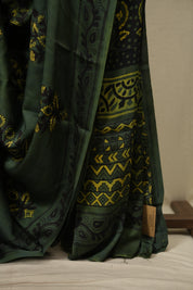 Green Modal Silk Saree -SRGMSS758