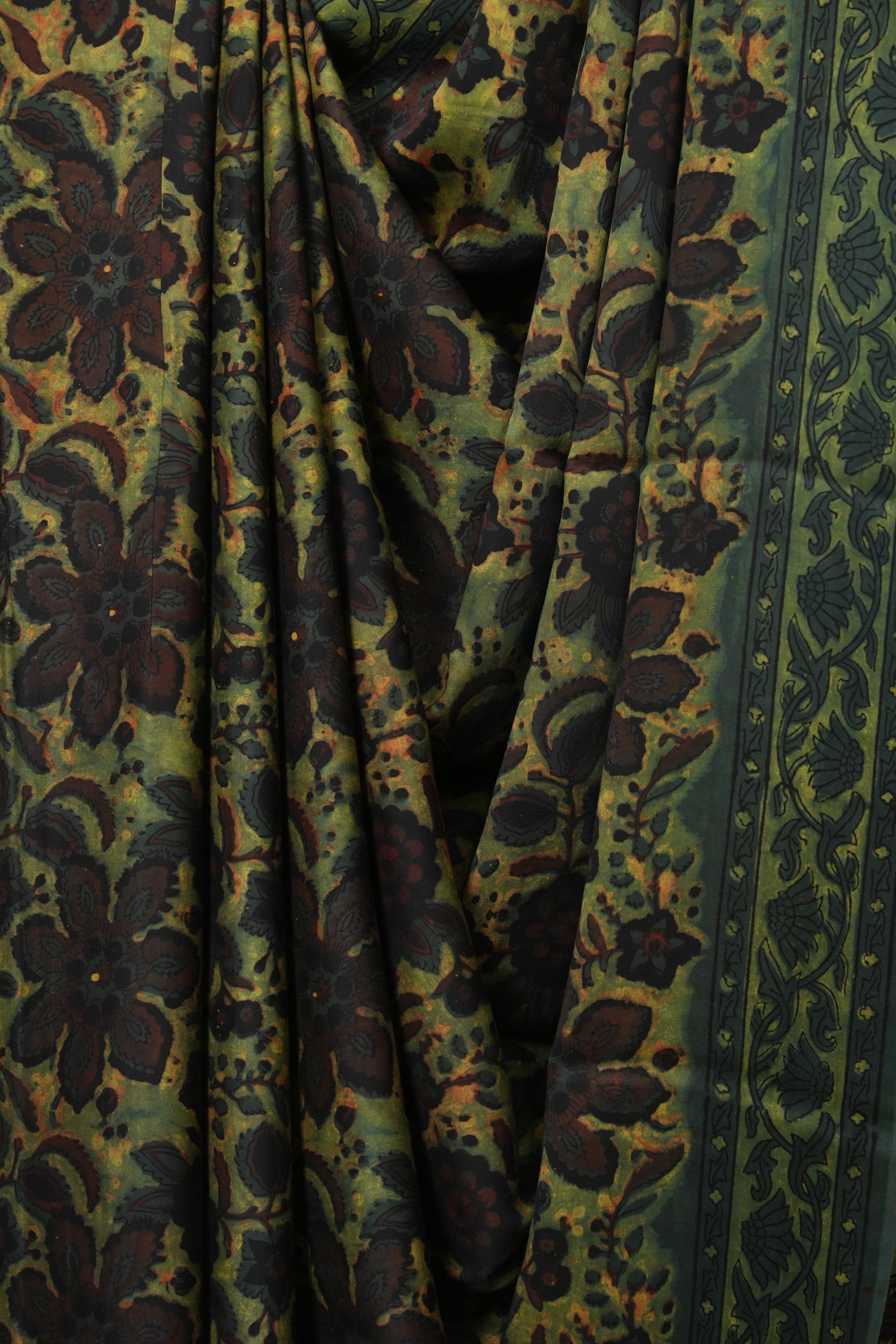 Green HBP Modal Silk Saree - SRGMSS706