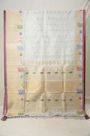 Grey Gadwal Silk Saree - SRGGSS496