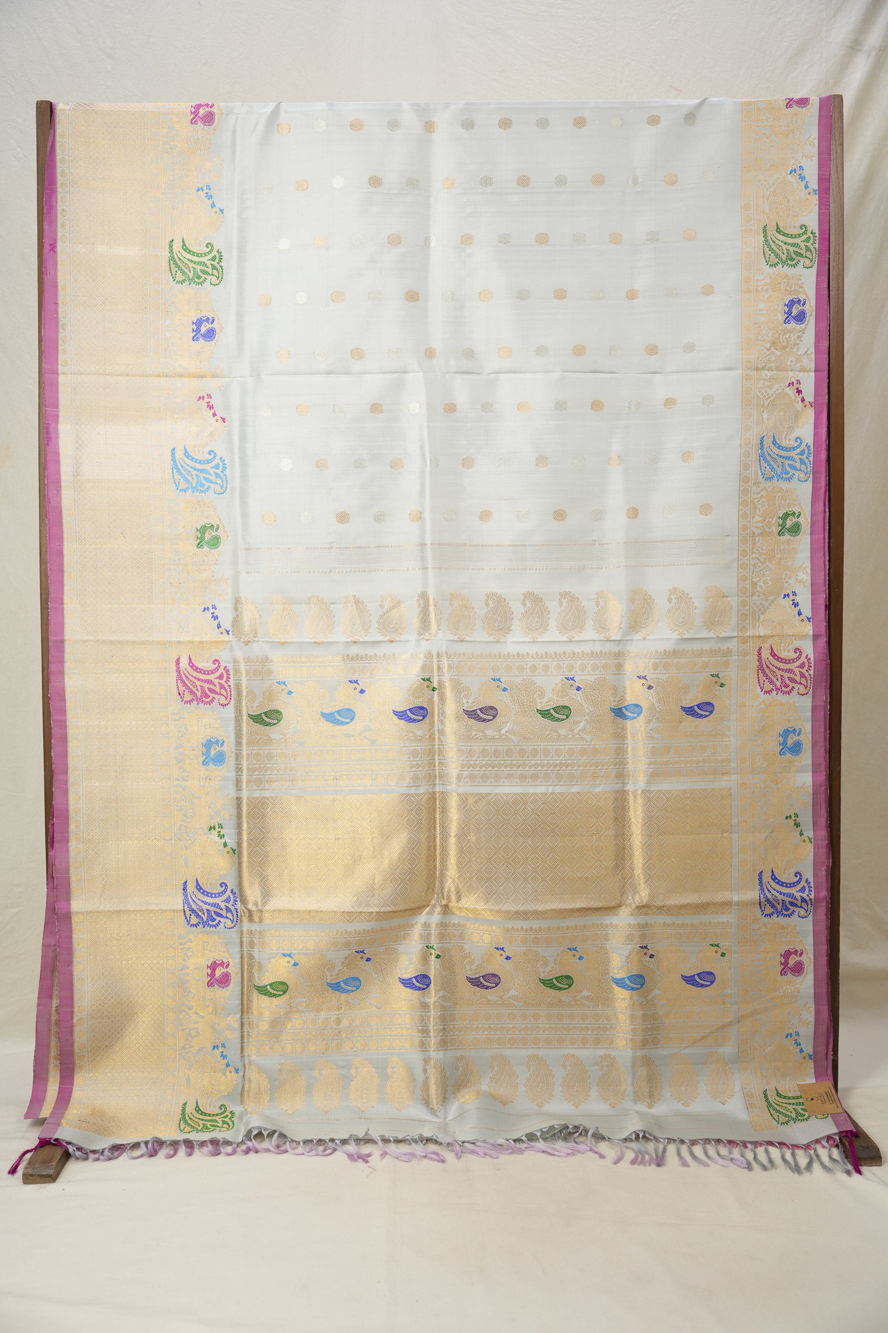 Grey Gadwal Silk Saree - SRGGSS496