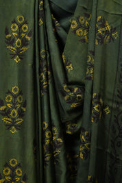 Green Modal Silk Saree -SRGMSS758