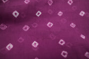 Plum Cotton Bandhani Saree (DEFECT) - SRPMCBS117-PI